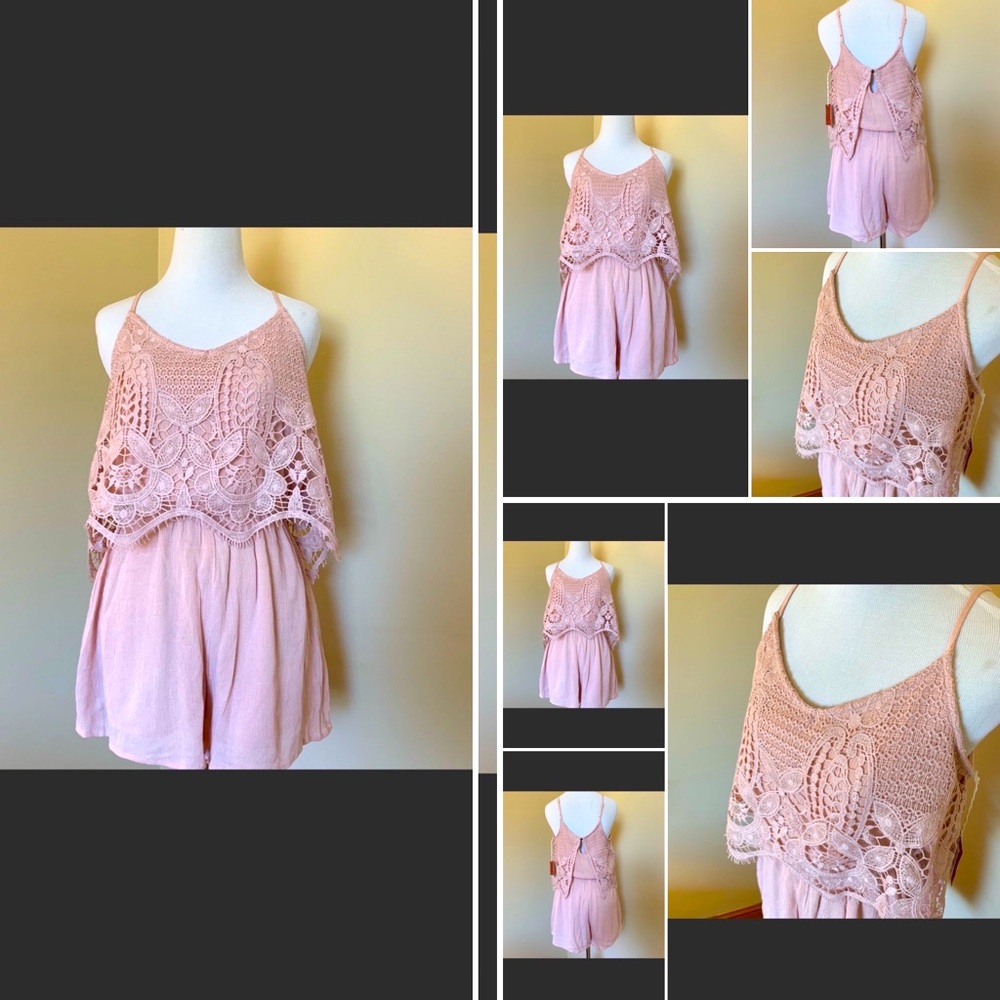 Lace Overlay Romper